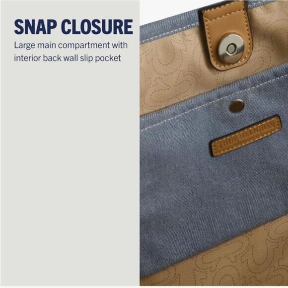 TRUE RELIGION STITCHED HORSESHOE LARGE TOTE BAG 🆕NWT/FAST SHIPPING😮‍💨⚡🚚 - Picture 3 of 16